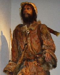 Model of Ötzi the Iceman in exhibit at the South Tyrol Museum of Archaeology.